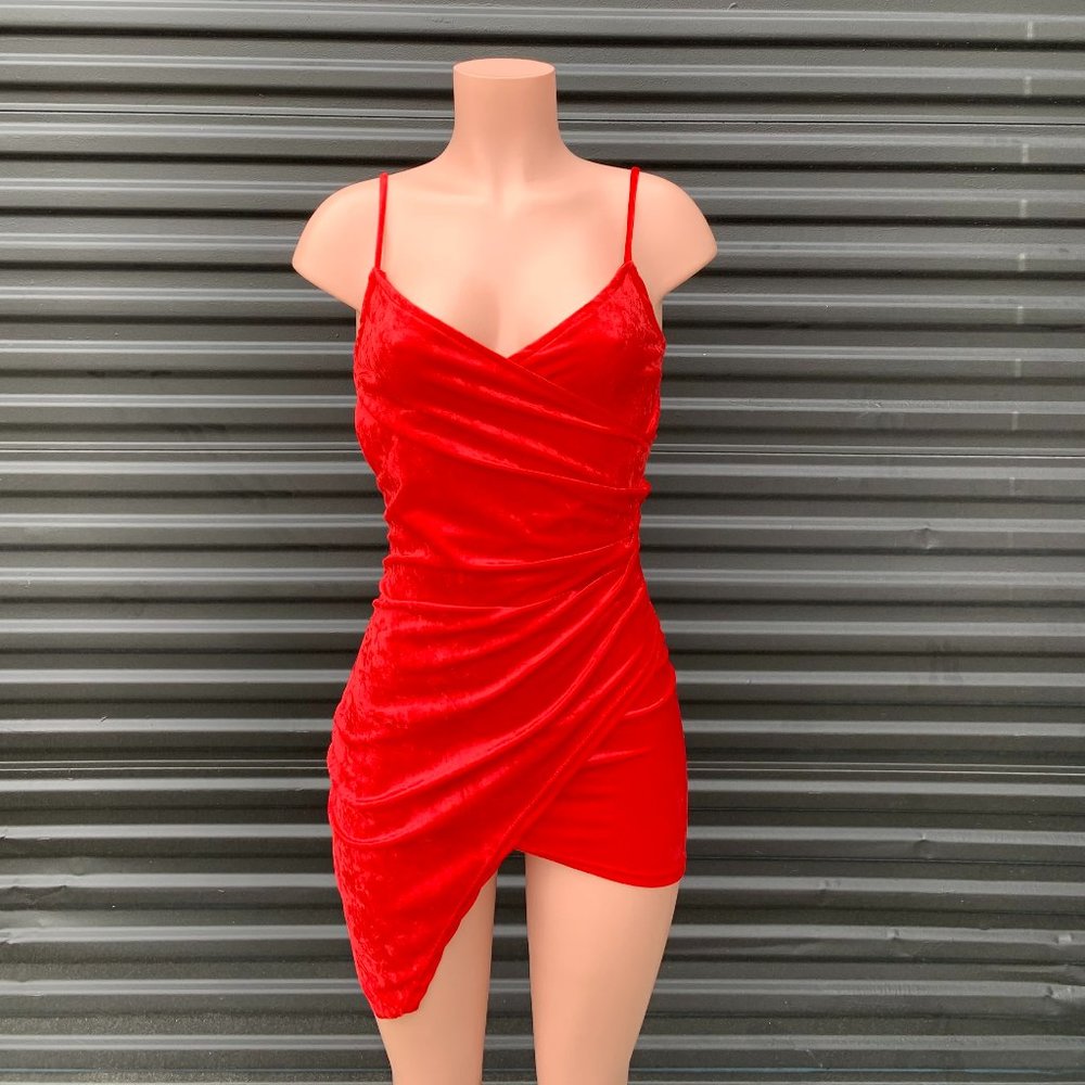 You're Mine Forever Mini Dress-Red